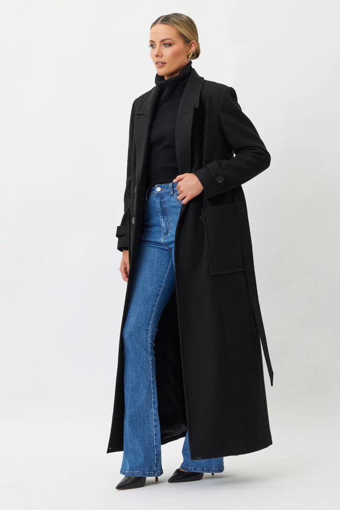 Bianca and Bridgett Darcy Trench Coat Black RRP $340