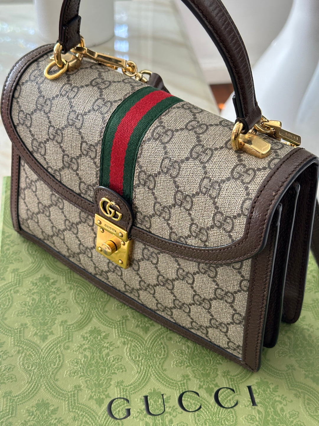 Gucci Ophidia small top handle bag RRP$4650
