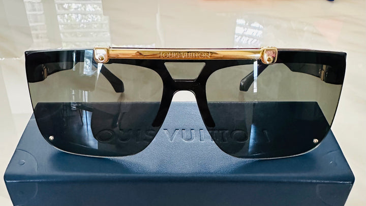 Louis Vuitton Black & Gold Sunglasses RRP $1,100
