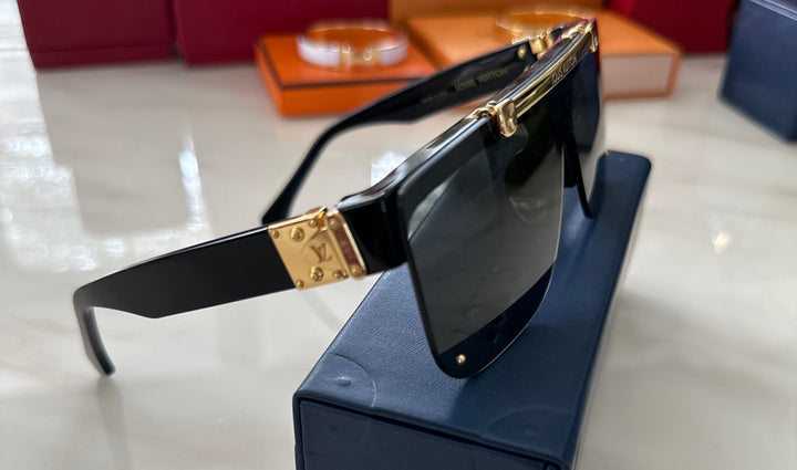 Louis Vuitton Black & Gold Sunglasses RRP $1,100