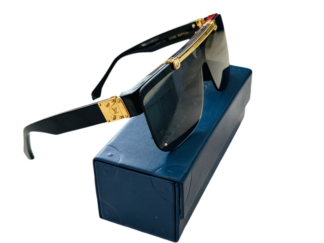 Louis Vuitton Black & Gold Sunglasses RRP $1,100