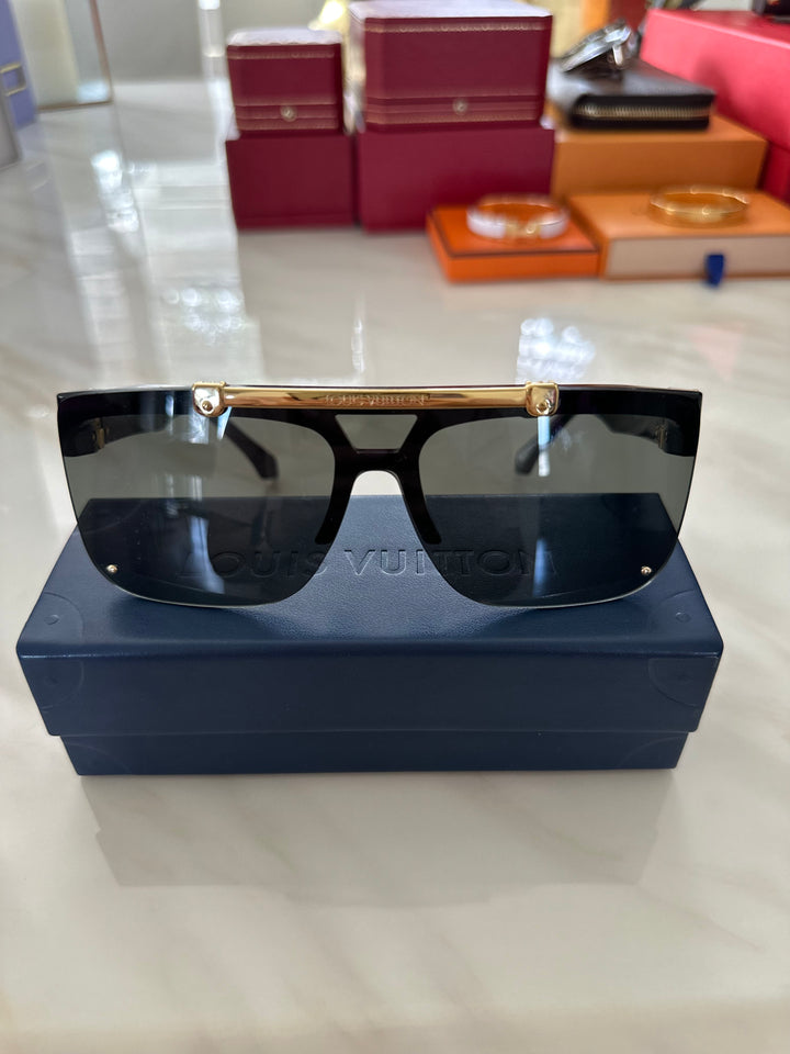 Louis Vuitton Black & Gold Sunglasses RRP $1,100