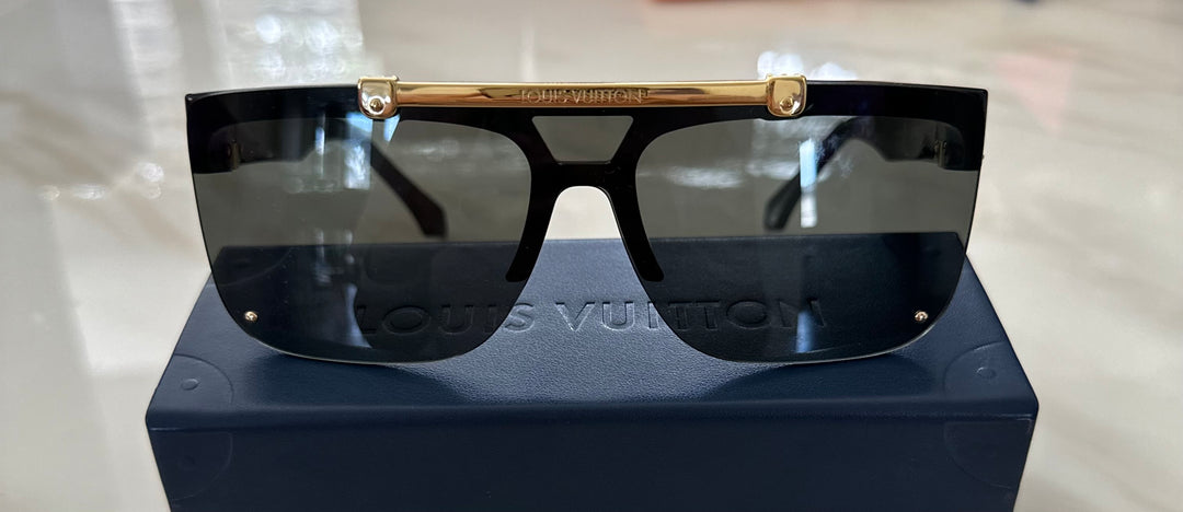 Louis Vuitton Black & Gold Sunglasses RRP $1,100