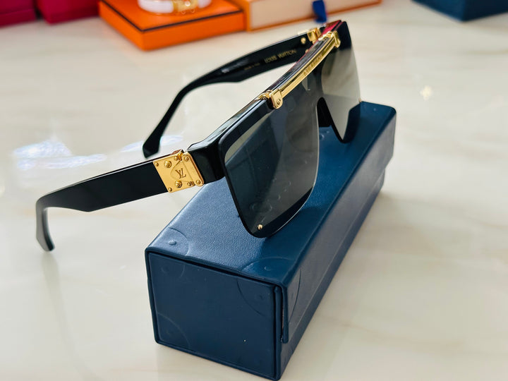 Louis Vuitton Black & Gold Sunglasses RRP $1,100
