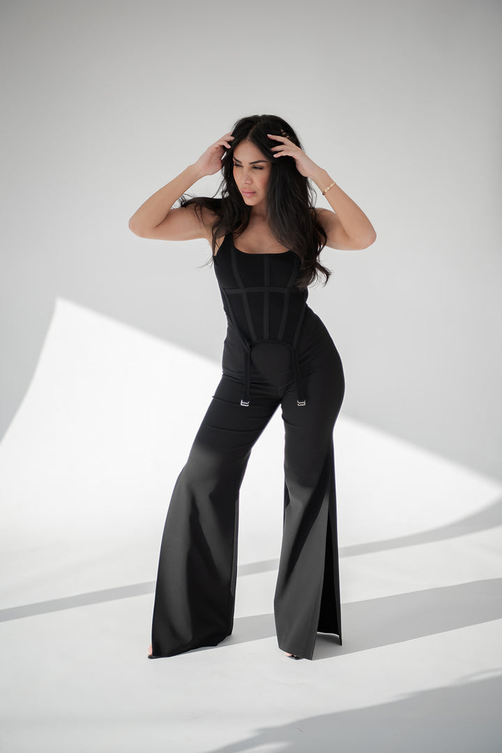 Dion lee Combat Corset Tank w Black Nookie High waisted Pants RRP $760