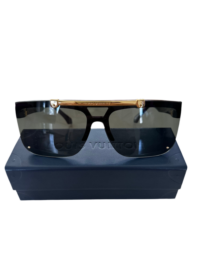 Louis Vuitton Black & Gold Sunglasses RRP $1,100