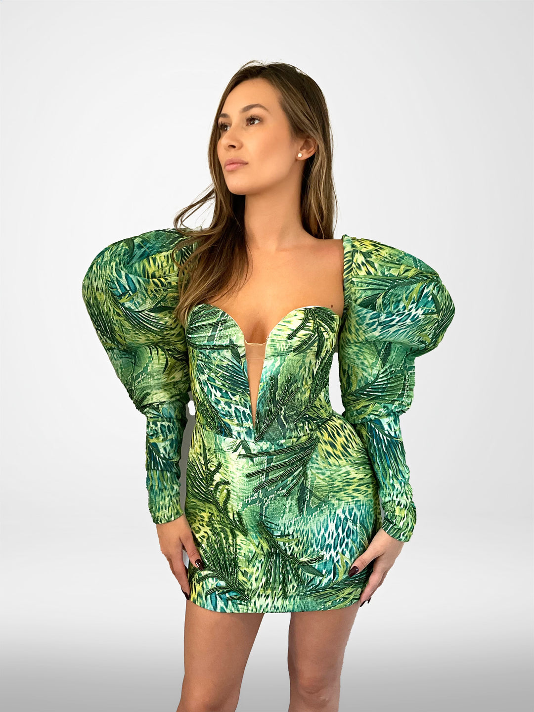 Sahara Mini Wild Green Print Albina Dyla RRP $1599