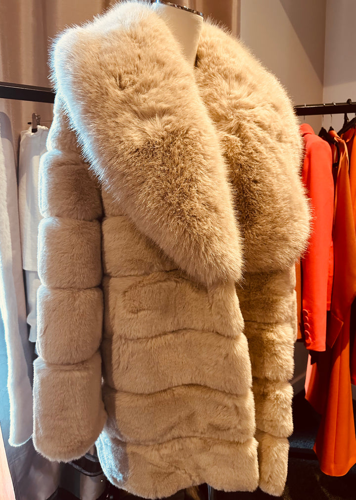 Elliatt Faux Fur Jacket in Tan  RRP$ 499