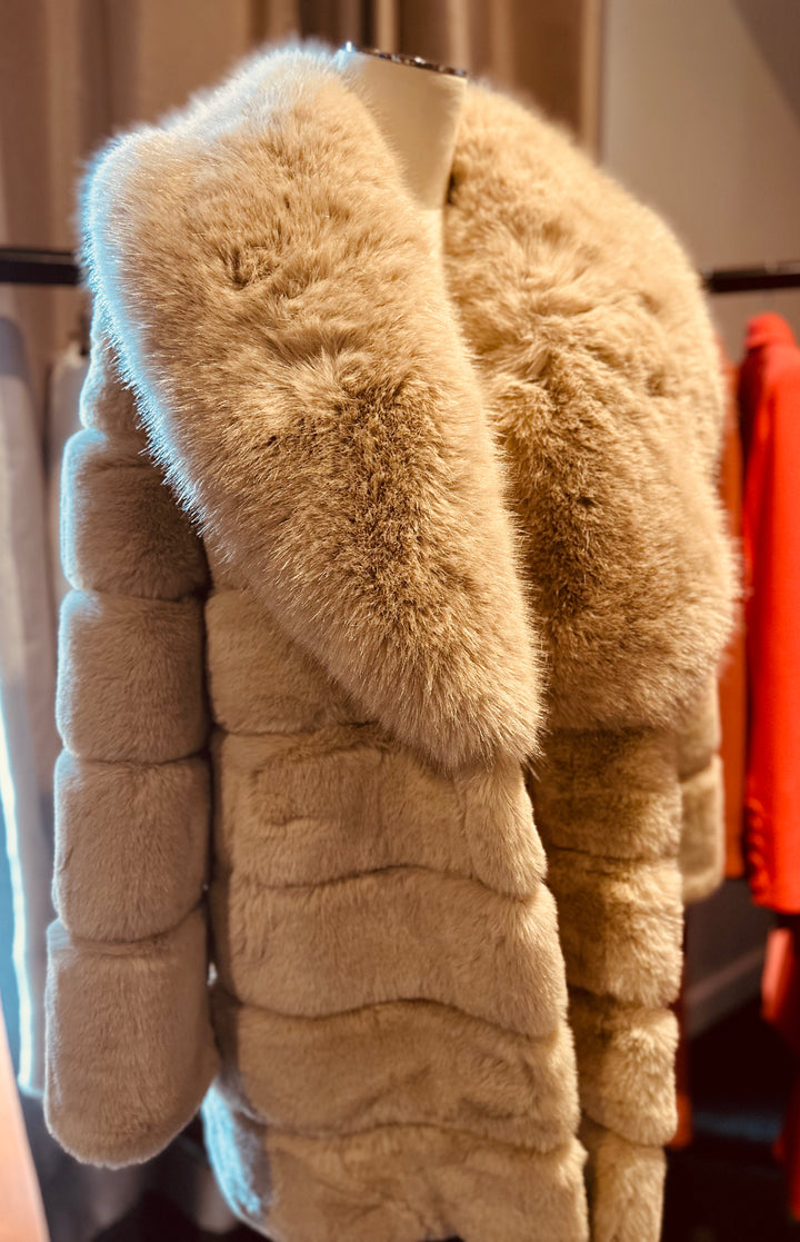 Elliatt Faux Fur Jacket in Tan  RRP$ 499