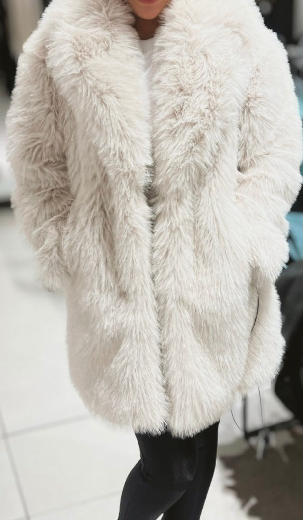 Zara Faux Fur Coat RRP $299
