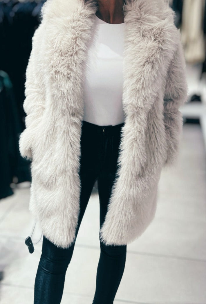 Zara Faux Fur Coat RRP $299