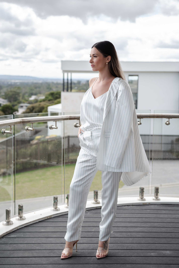 White Story Silk Stripe Set - RRP $2,370