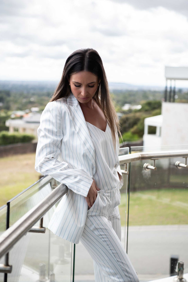 White Story Silk Stripe Set - RRP $2,370