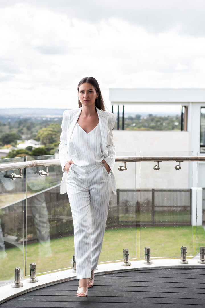 White Story Silk Stripe Set - RRP $2,370