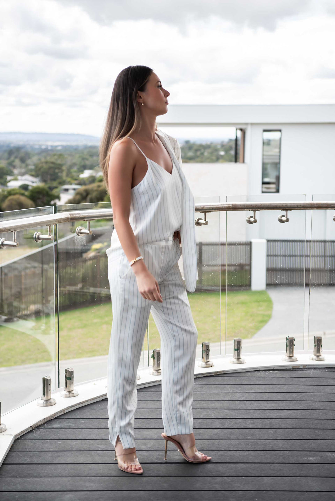 White Story Silk Stripe Set - RRP $2,370