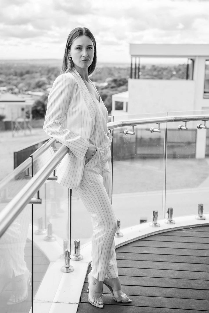 White Story Silk Stripe Set - RRP $2,370